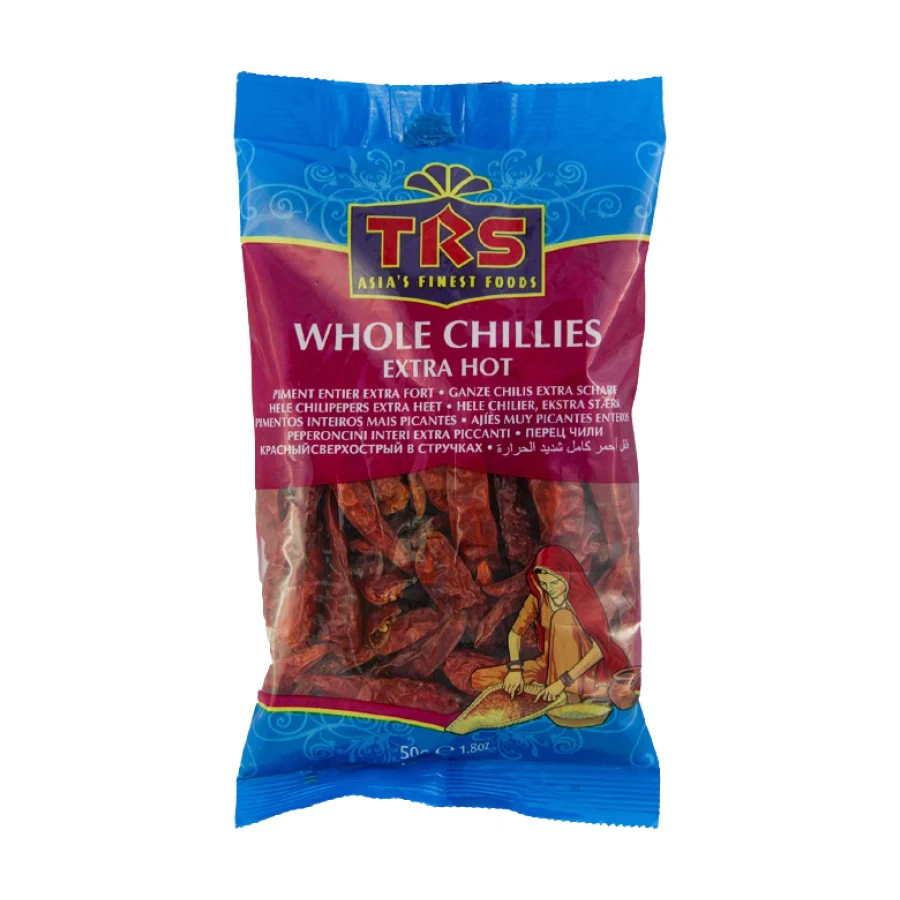 Whole Chillies Extra Hot (TRS) 50g.
